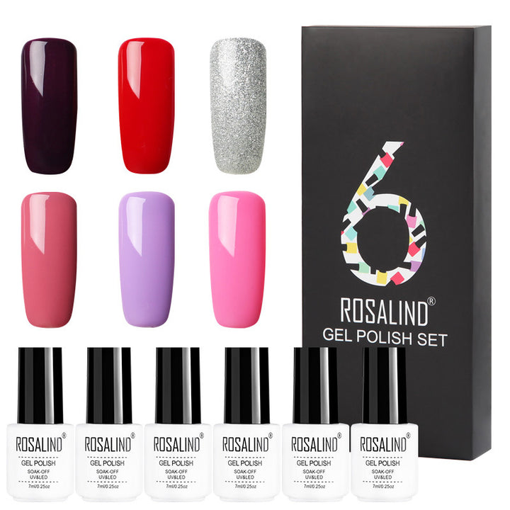 Gel Nail Polish Set of 6 Shades in a Gift Box