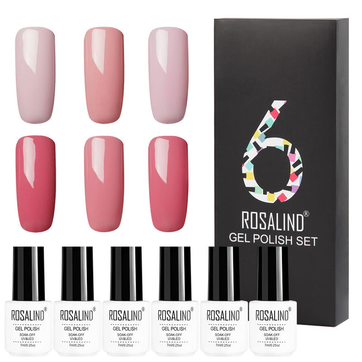 Gel Nail Polish Set of 6 Shades in a Gift Box