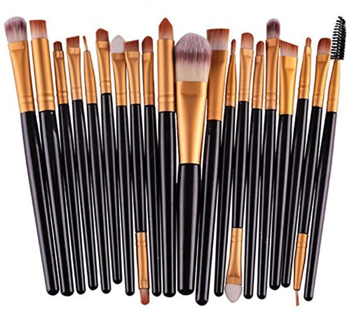 Makeup Brush Set 20 Piece with Synthetic Bristles