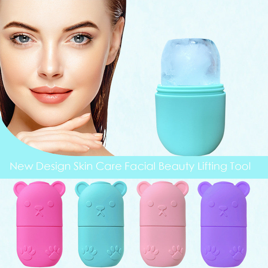 Silicone Ice Roller for Face with Leak-Proof Lid