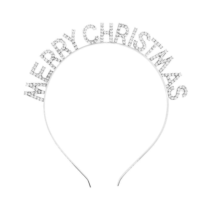 Merry Christmas Rhinestone Headband for Festive Wear