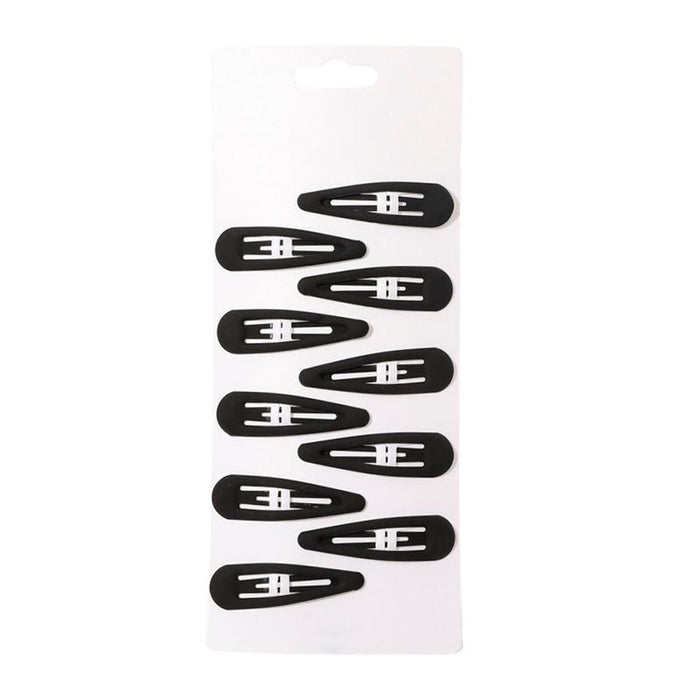 Matte Finish Snap Hair Clips Set of 10