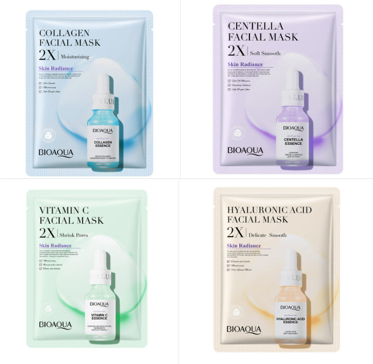 Hydrating Sheet Masks with Collagen or Vitamin C