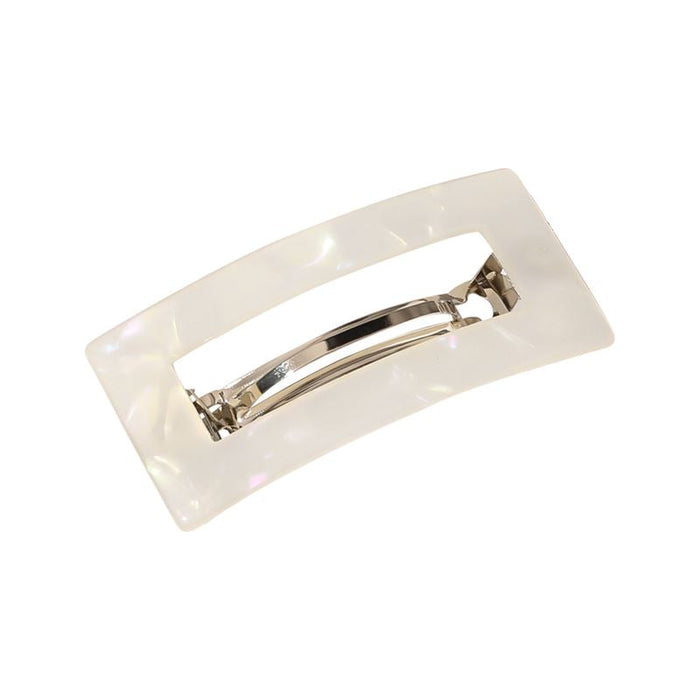 Rectangular Hair Clip with Iridescent Finish