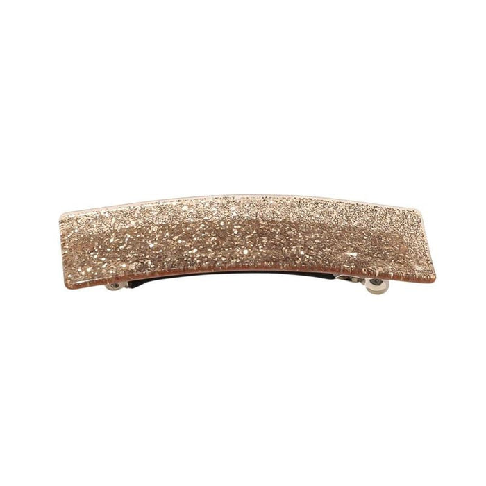 Glitter Hair Clip Curved Rectangular Shape