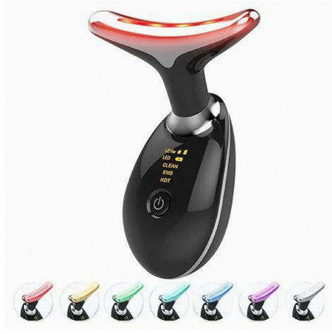 LED Neck and Face Massager with EMS and Warmth