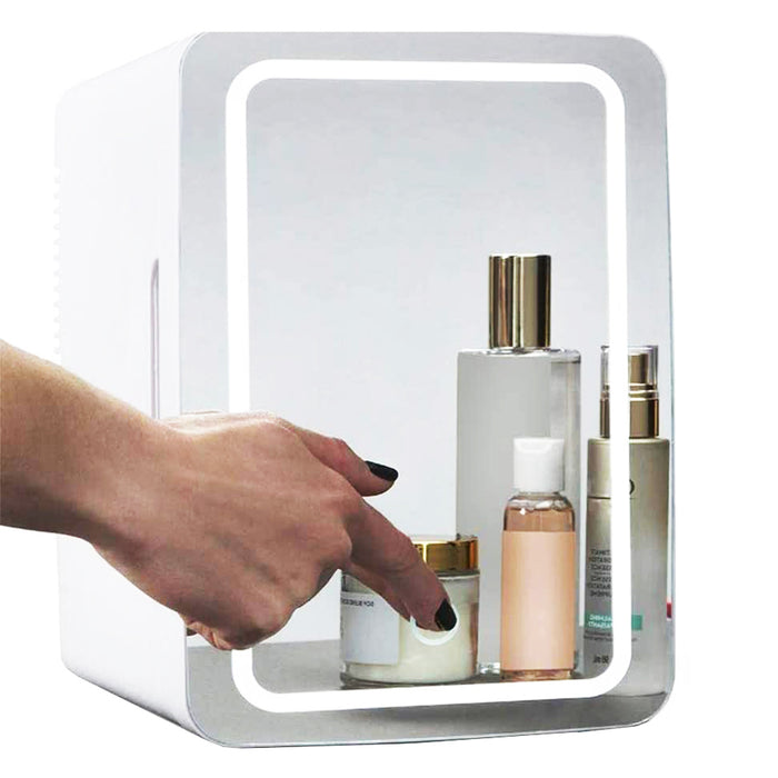 Nolivela Mini skincare fridge with LED mirror door