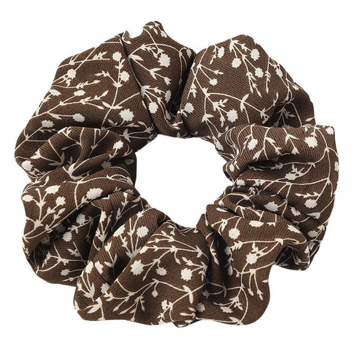 Floral Pattern Hair Scrunchie with Elastic Hold
