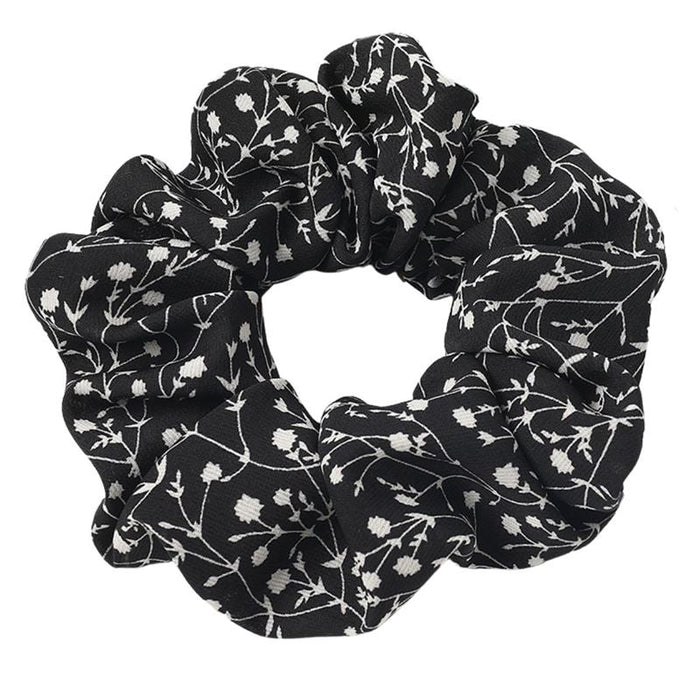 Floral Print Scrunchie with Stretch Band for Hair