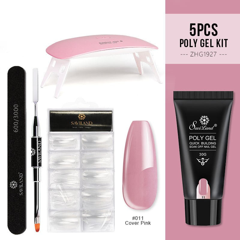 Builder Gel for Nail Extensions in Clear and Nude Pinks