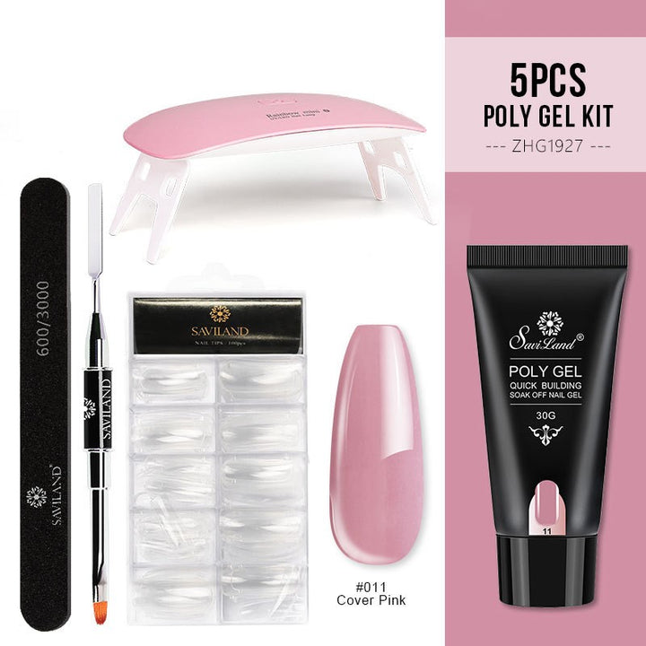 Builder Gel for Nail Extensions in Clear and Nude Pinks