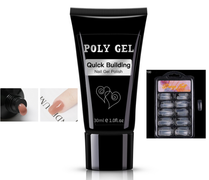 Polygel Nail Extension Kit with 30ml Builder Gel