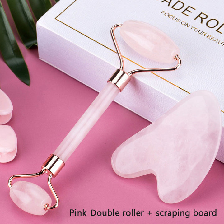 Face Roller and Gua Sha Set, 2 Pieces