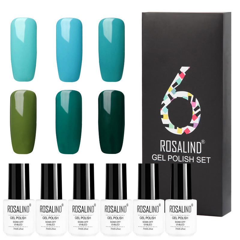 Gel Nail Polish Set of 6 Shades in a Gift Box