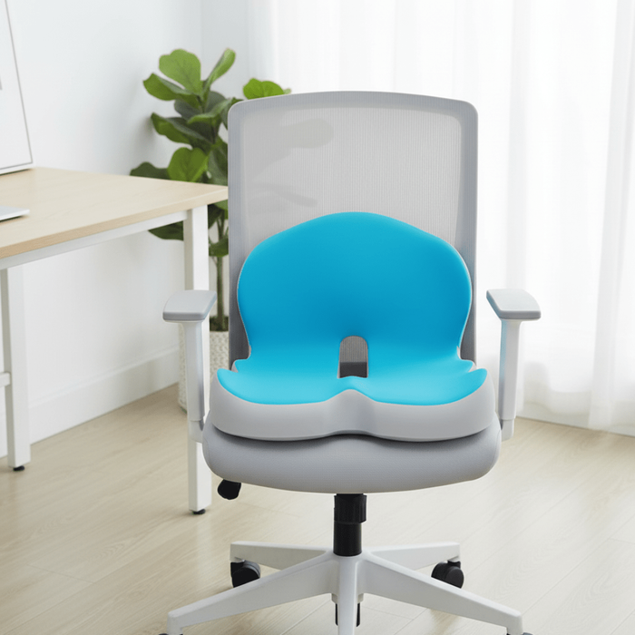 Ergonomic Memory Foam Seat Cushion with Ice Silk Cover