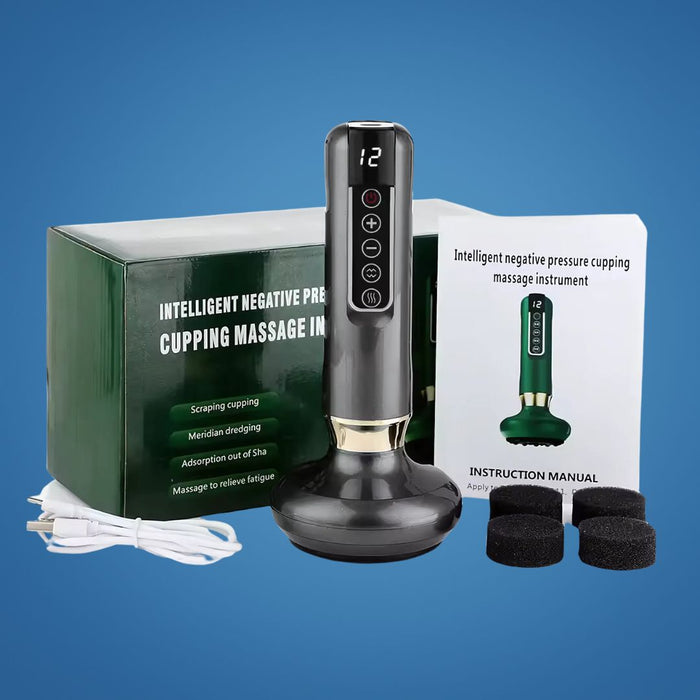 TheraPulse | Electric Cupping Massager – Vacuum Gua Sha, Heat Therapy & Adjustable Suction for Pain Relief & Lymphatic Drainage Bowlift