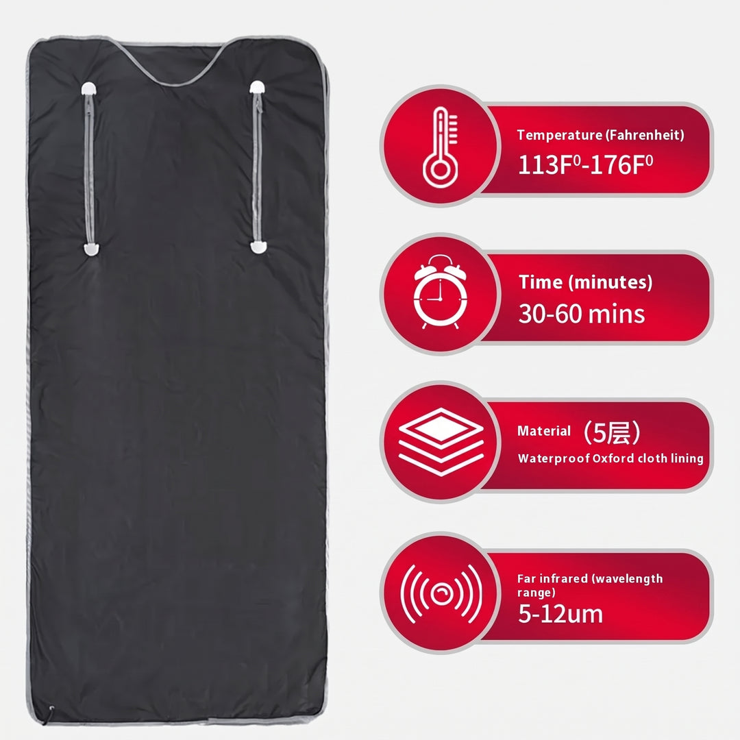 Infrared Sauna Blanket with Arm Openings for Home Use