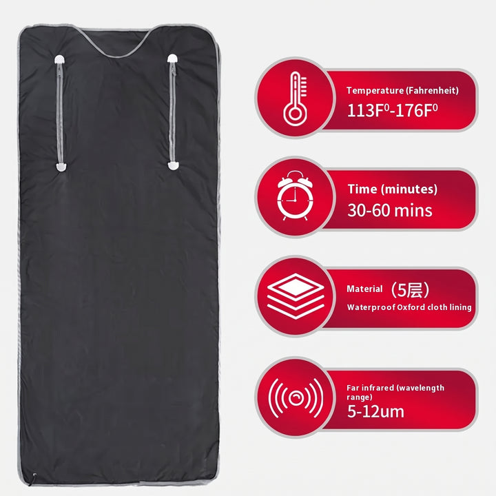 Infrared Sauna Blanket with Arm Openings for Home Use