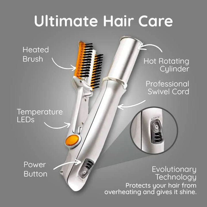 BowLift | 2-in-1 Rotating Hair Brush for Styling and Smoothing