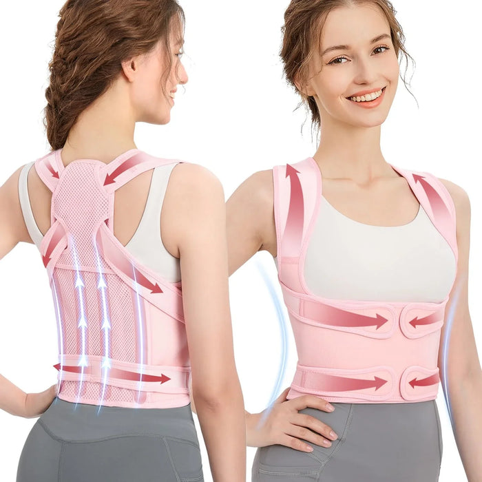 Full-Back Posture Corrector Adjustable Support Brace