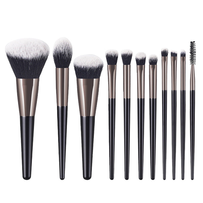 Makeup Brush Set with 10 Synthetic Brushes for Face and Eyes