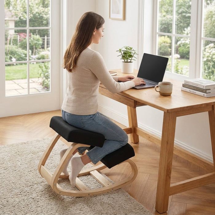 Ergonomic Kneeling Chair Rocking Base Cushioned Knee Pads