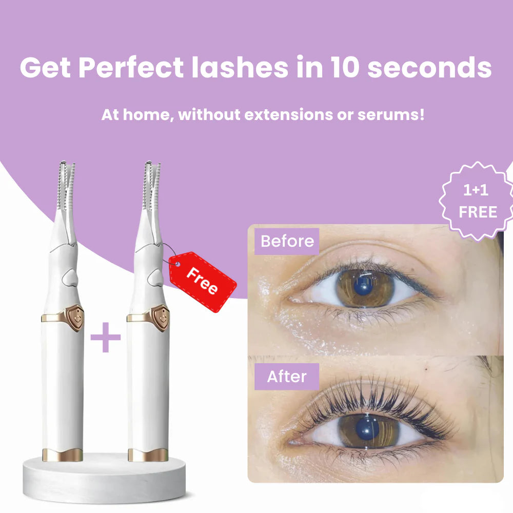 Heated Eyelash Curler with 360° Rotating Comb