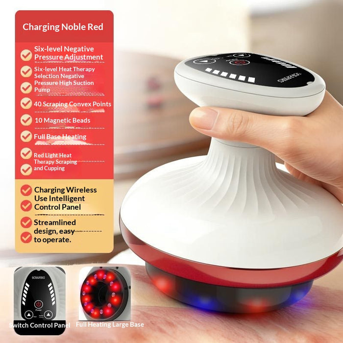 Nolivela Cordless Scraping and Cupping Body Massager with Heated Base