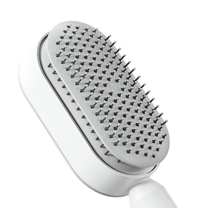 Self-cleaning hair brush