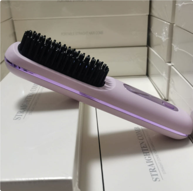 Nolivela Cordless hair straightener brush with LCD display