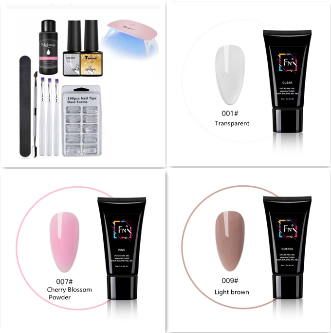 Polygel Nail Extension Kit with 30ml Builder Gel