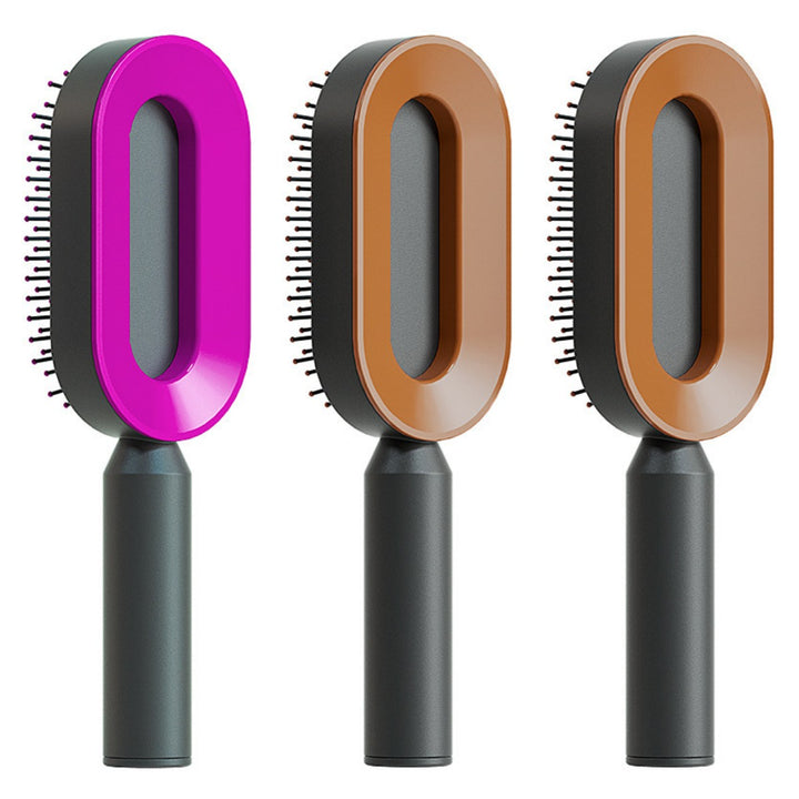 Self-cleaning hair brush