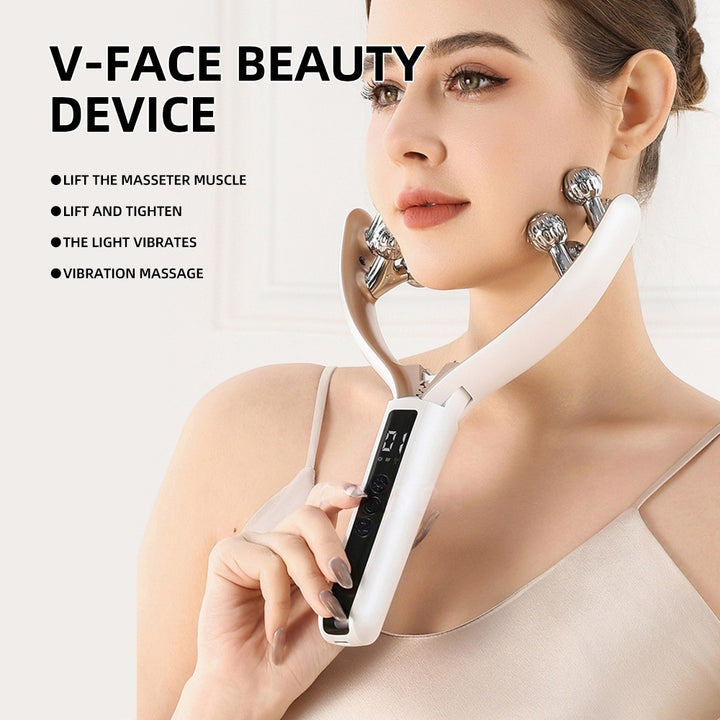 Microcurrent V Face Roller with Red and Blue Light