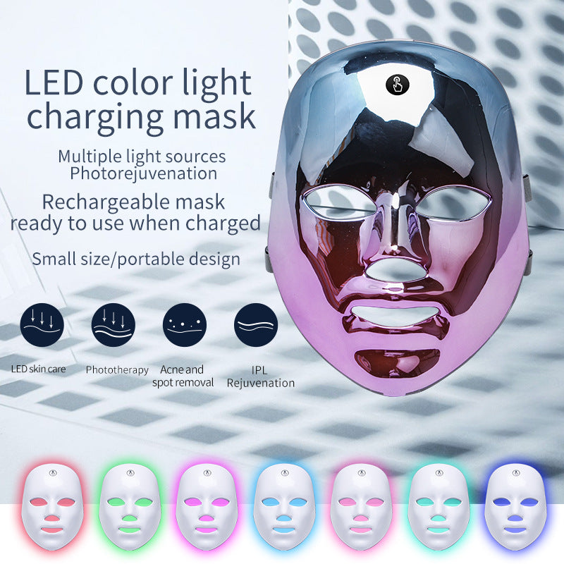 Rechargeable LED Face Mask with Colour Light