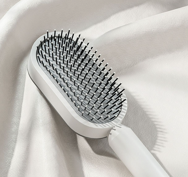 Self-cleaning hair brush
