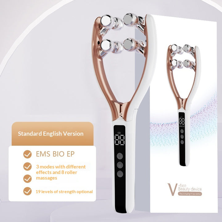 Microcurrent V Face Roller with Red and Blue Light