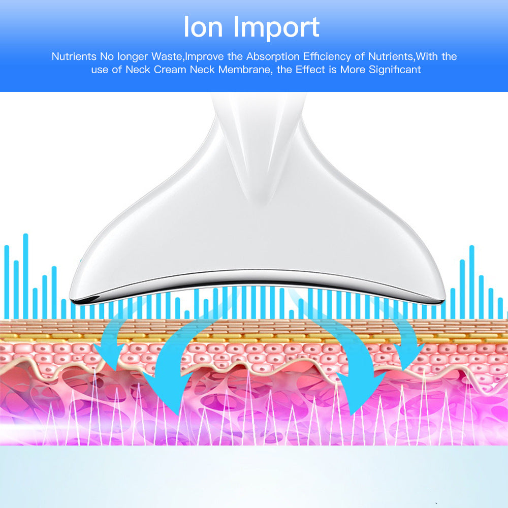 Neck and Face Massager with 3 LED Light Colours