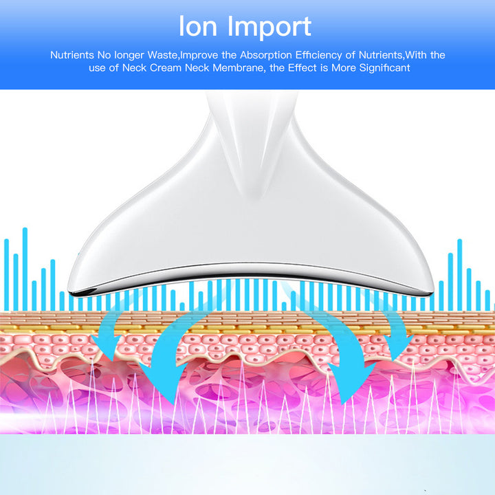 Neck and Face Massager with 3 LED Light Colours