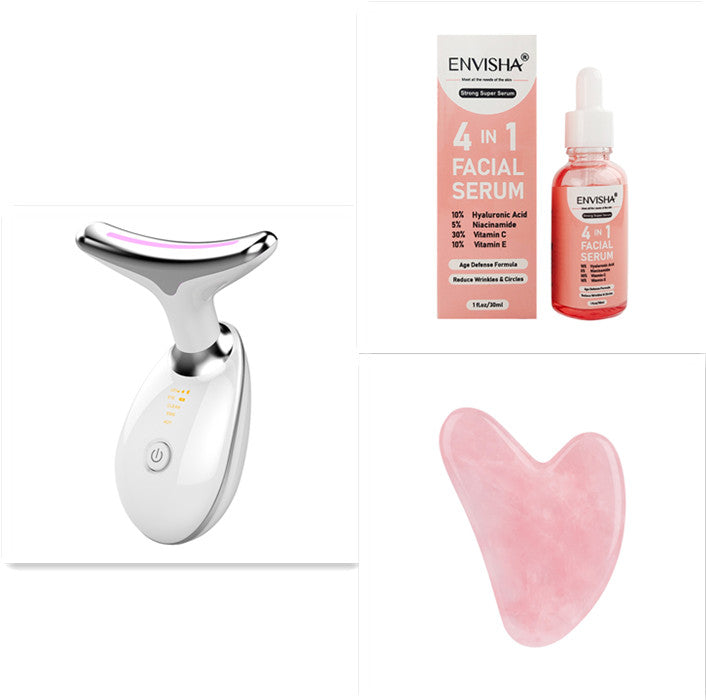 LED Neck and Face Massager with EMS and Warmth
