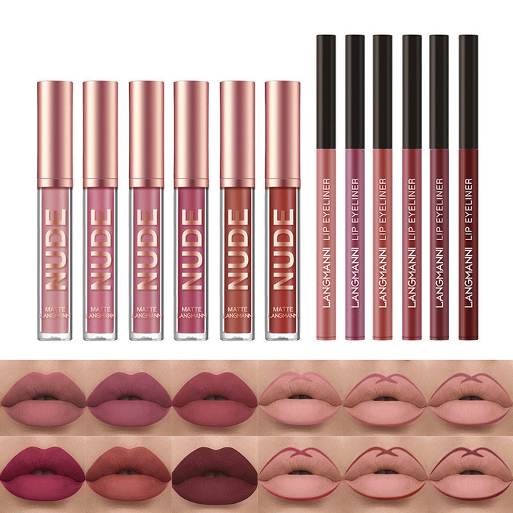 Matte lipstick and lip liner gift set