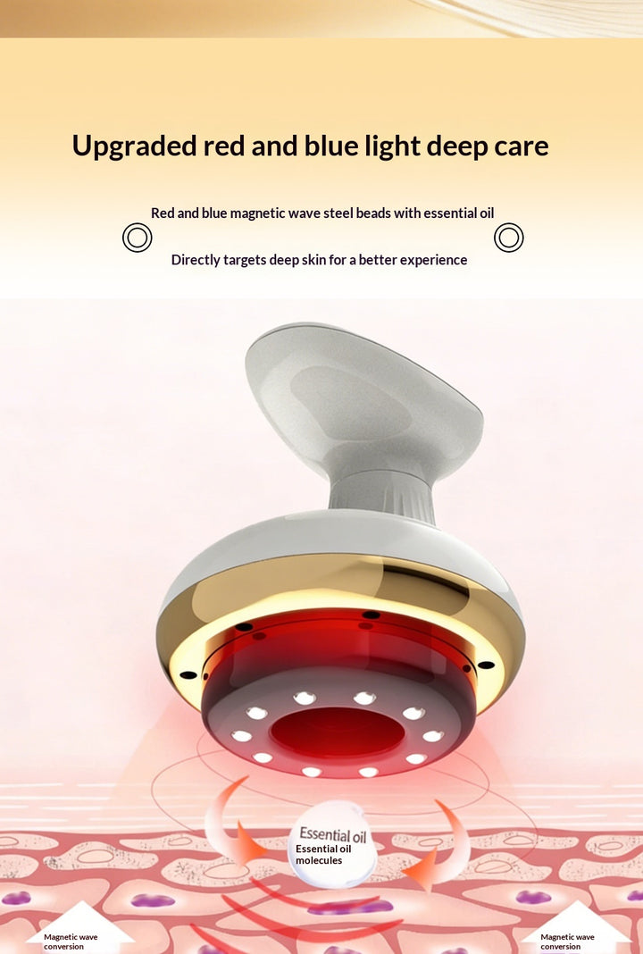 Handheld cupping and scraping massager with lit base