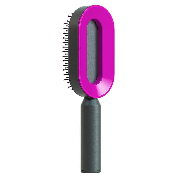 Self-cleaning hair brush