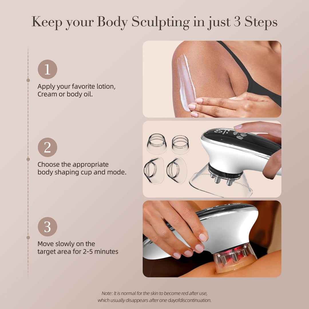 Smart Cupping Massager with 4 Cups and Red Light