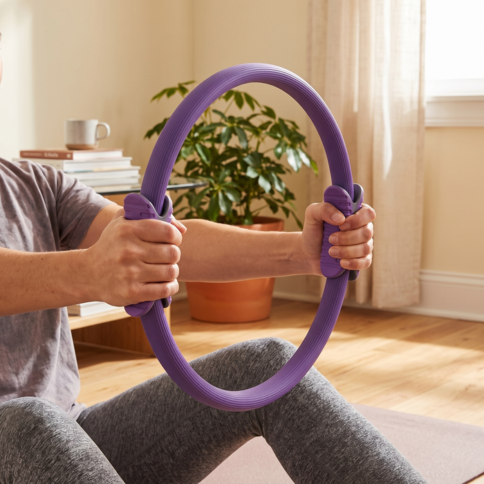Dual Grip Pilates Ring for Inner Thigh and Core
