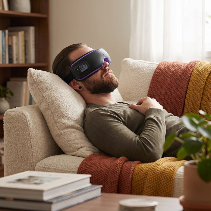 Heated Eye Massager with Air Compression and Foldable Design