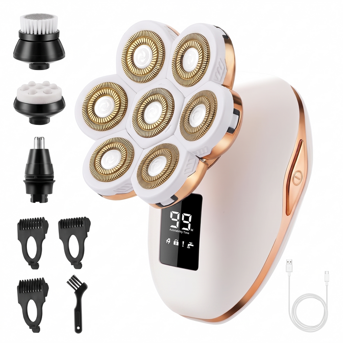 Vella Complete 5 in 1 Electric Body Shaver for Women Wet and Dry Rechargeable Trimmer for Legs Arms Underarms and Bikini Line