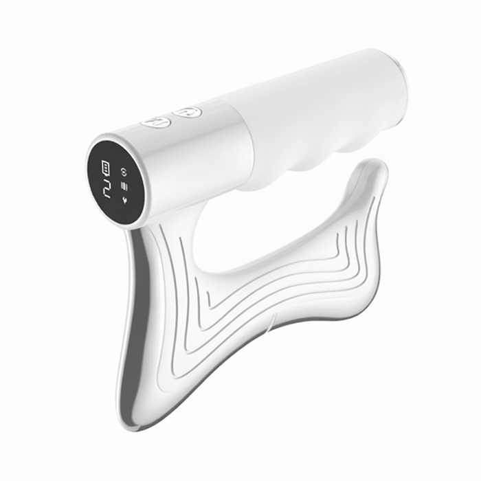 Sena Heated Gua Sha Body Massager Rechargeable Contoured Edge Tool with Warmth and Vibration for Legs Arms and Back