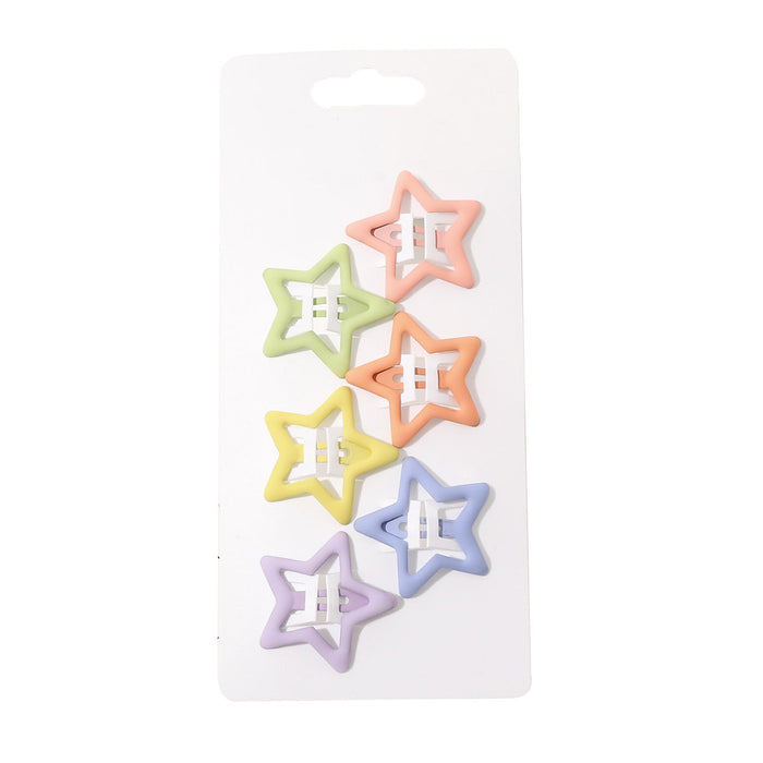 Star Hair Clips Set Pastel for Kids and Adults