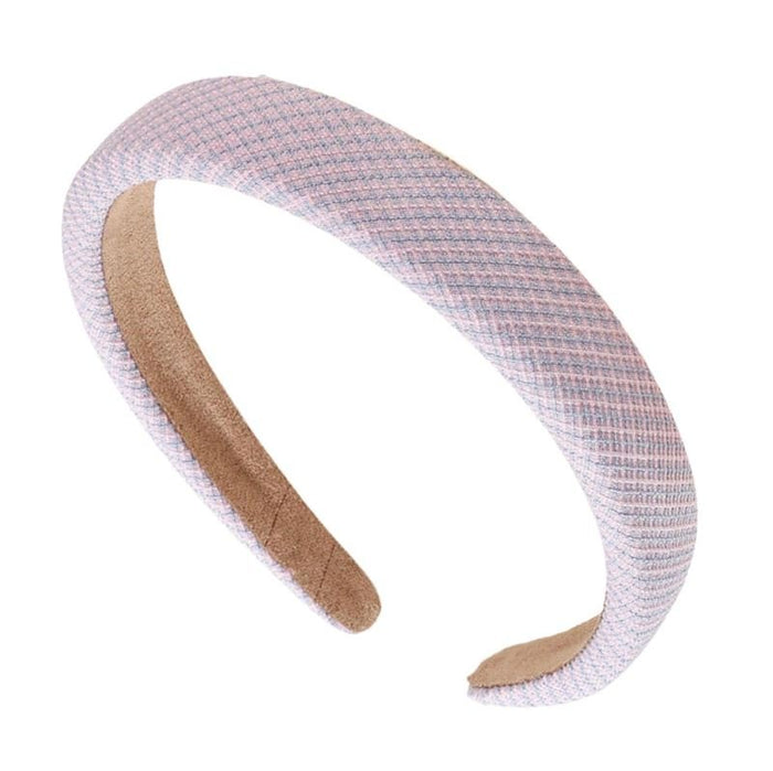 Wide Padded Headband with Argyle Pattern