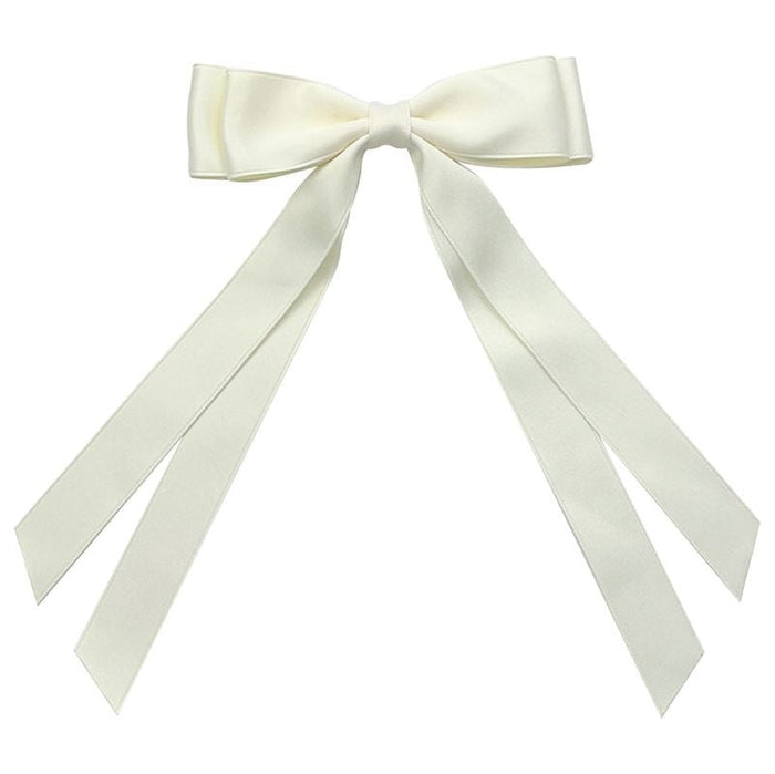 Satin Bow Hair Clip with Long Streamers